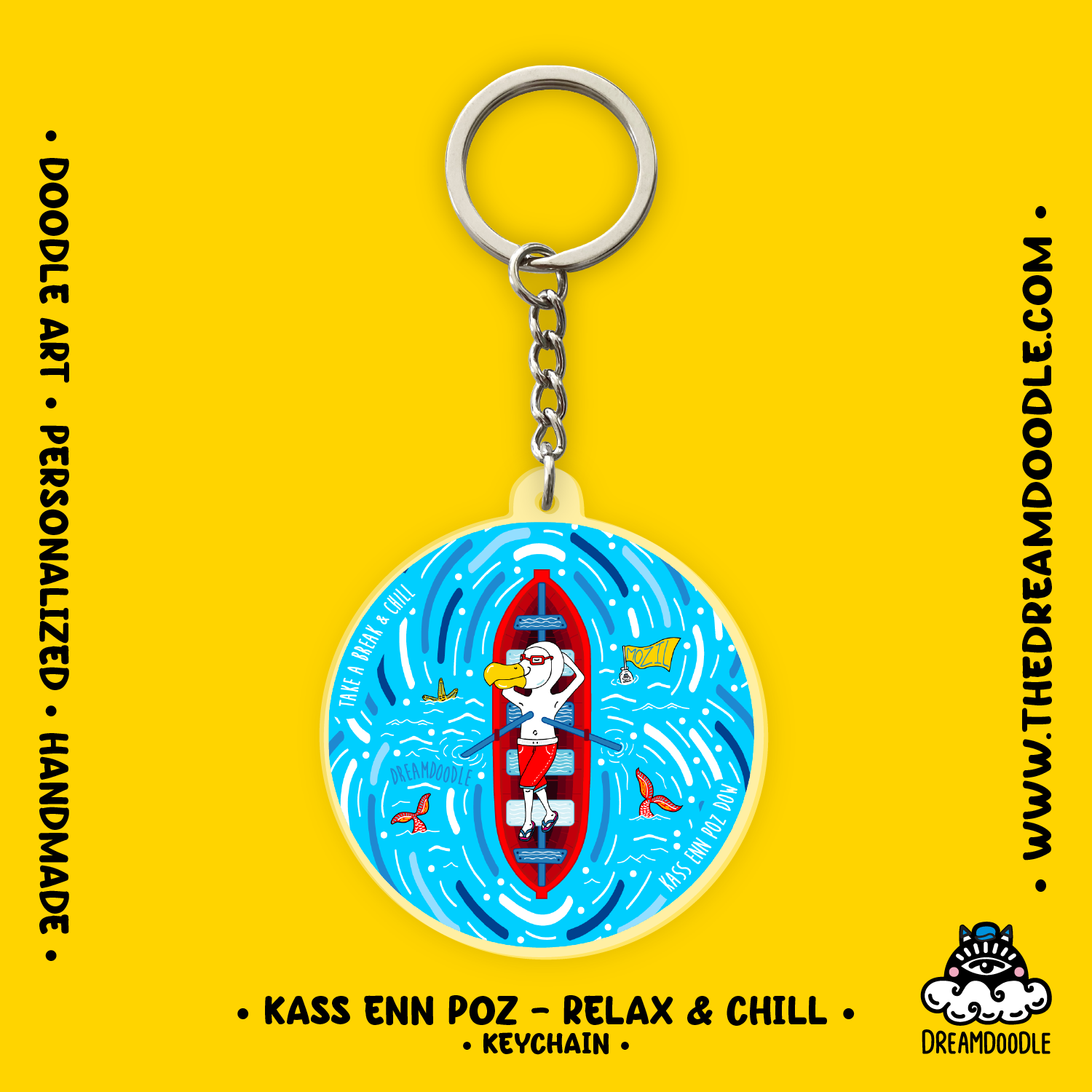 Dodo Kass Enn Poz Relax & Chill Keychain