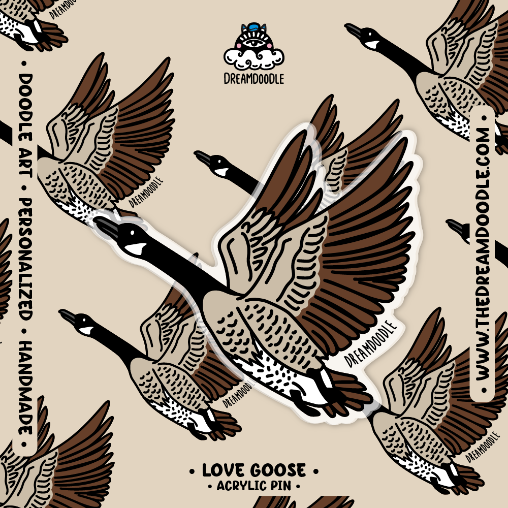 Love Goose Acrylic Pins