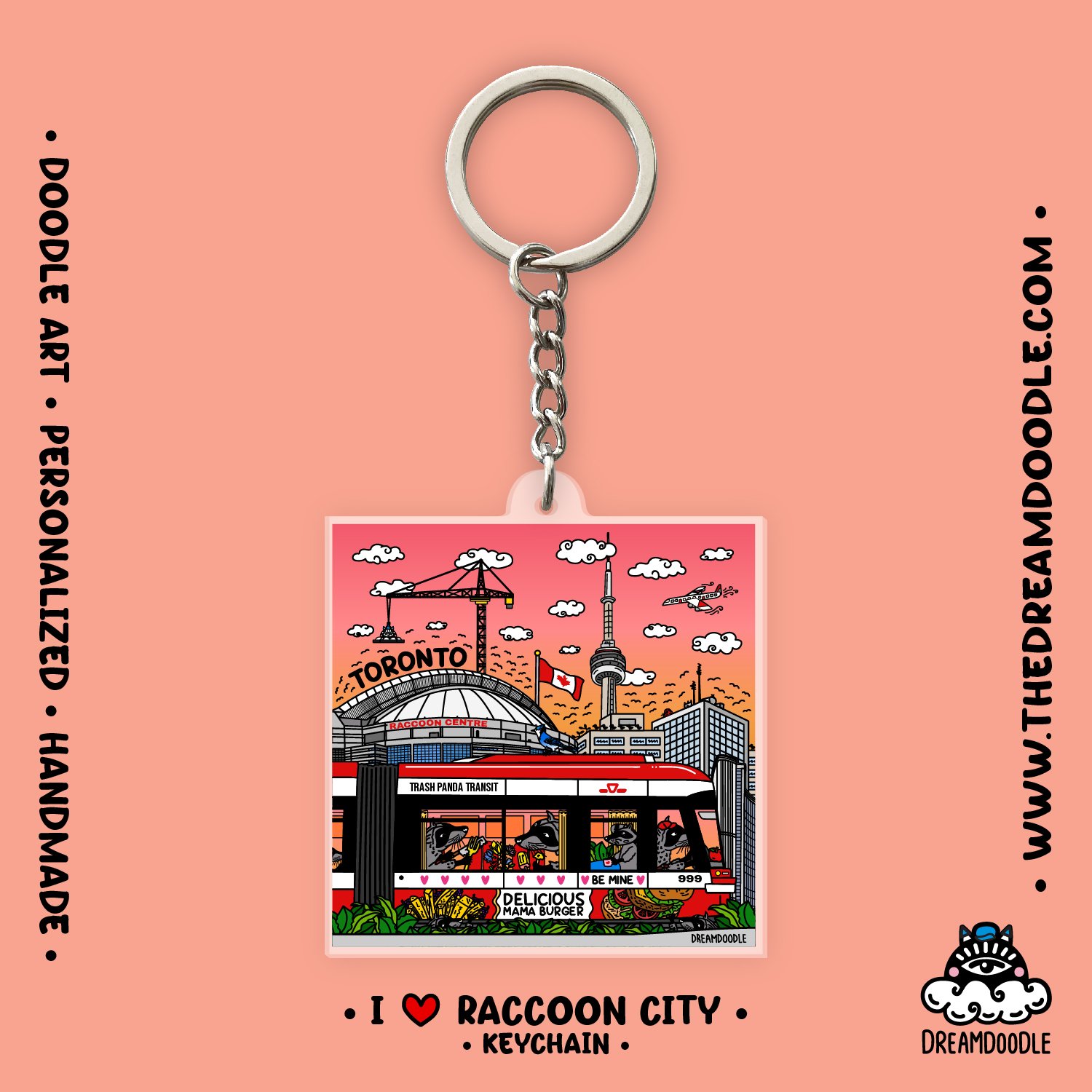 I Love Raccoon City Keychain