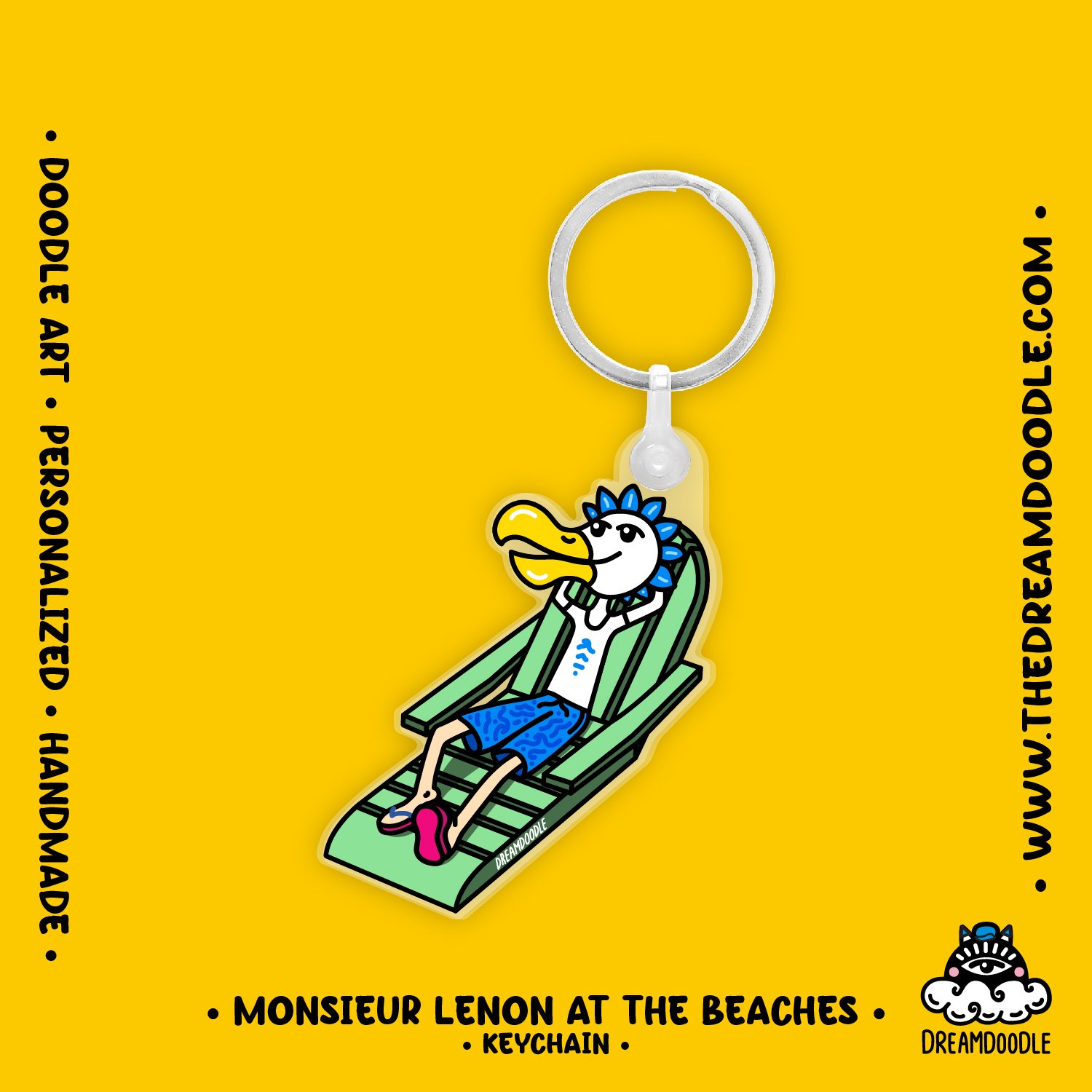 Monsieur Dodo Lenon At The Beaches Keychain