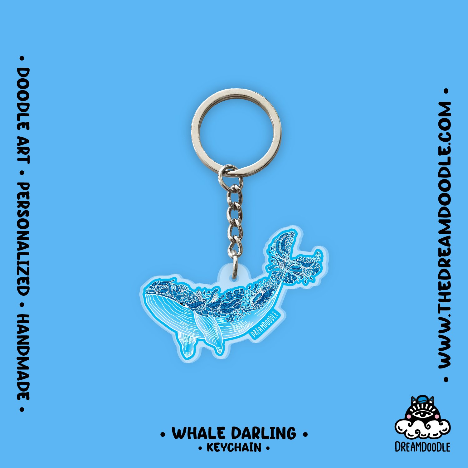 Whale Darling Keychain