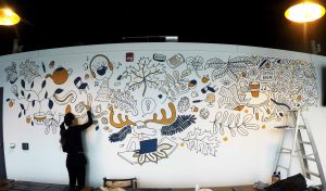 dreamdoodle workhub mural painting