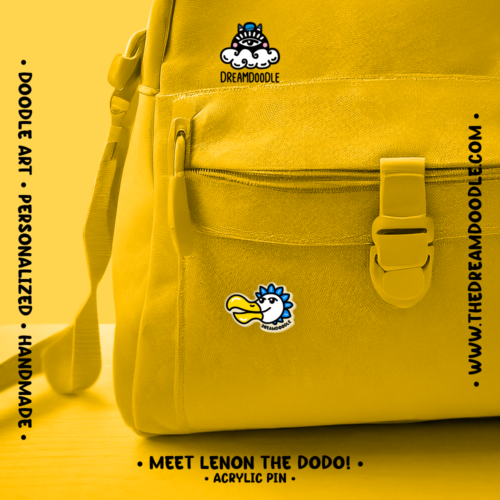 Meet Lenon The Dodo Acrylic Pin - Image 2