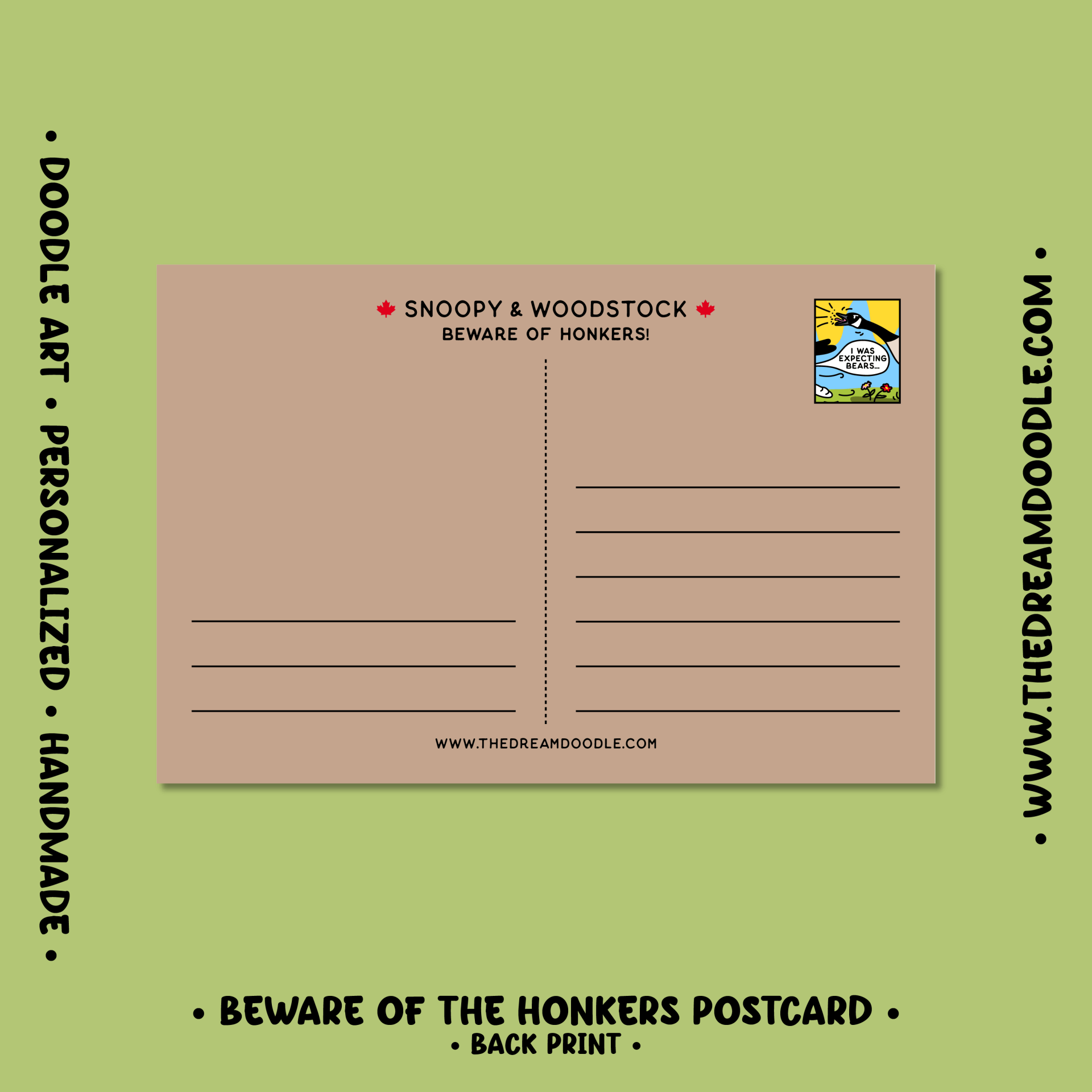 Beware of The Honkers Postcard - Image 2