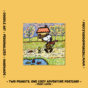 Two Peanuts, One Cozy Adventure Postcard