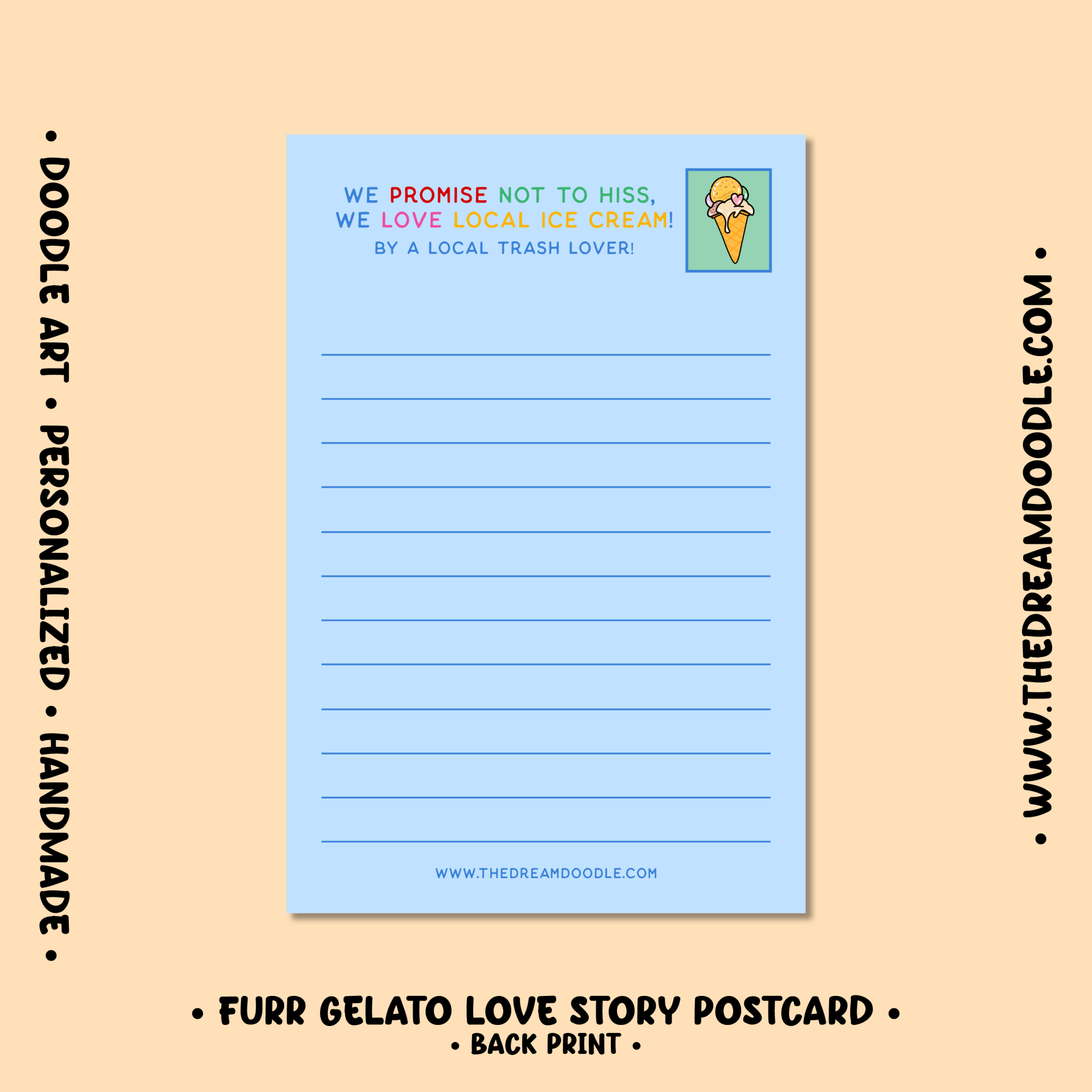 Furr Gelato Love Story Postcard - Image 2